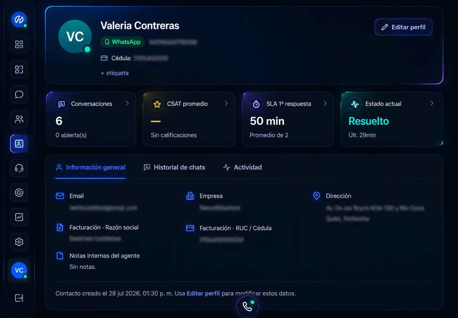 Omnichannel Dashboard Interface